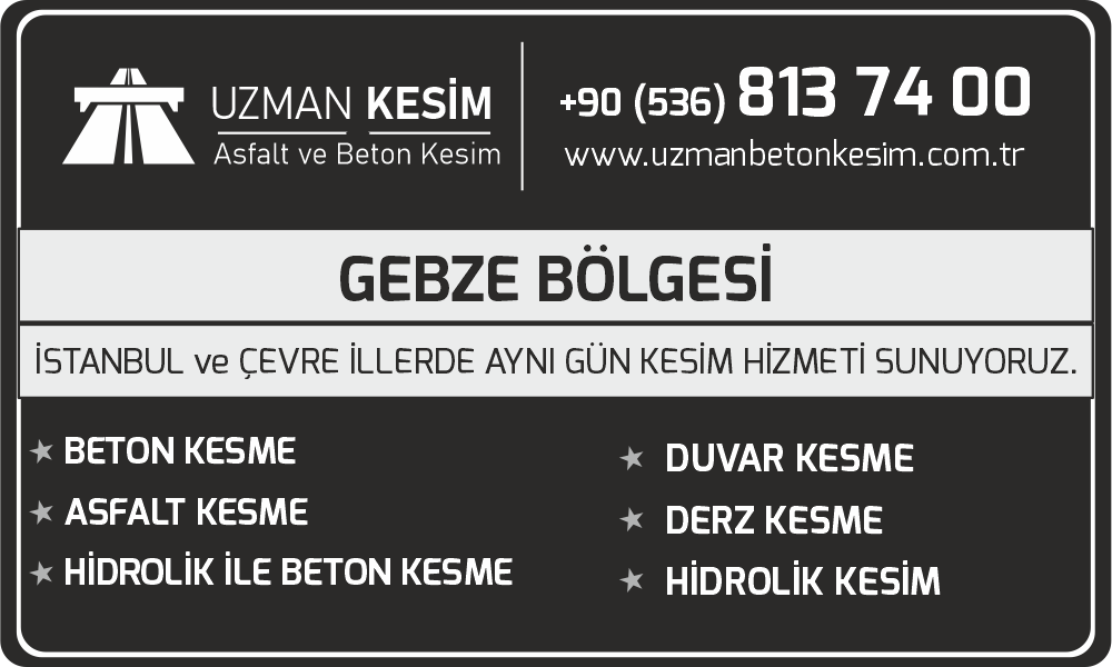 Gebze Beton Asfalt Kesme Derz Kesme ve Hidrolik Duvar Kesim